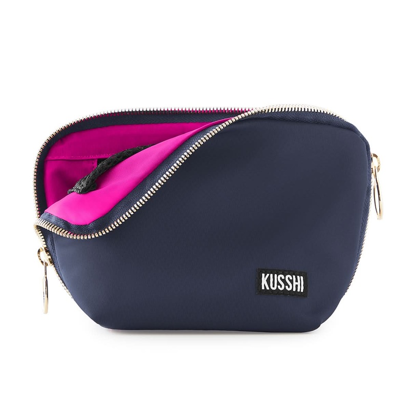 Everyday Makeup Bag|Navy/Pink|Black/Leopard