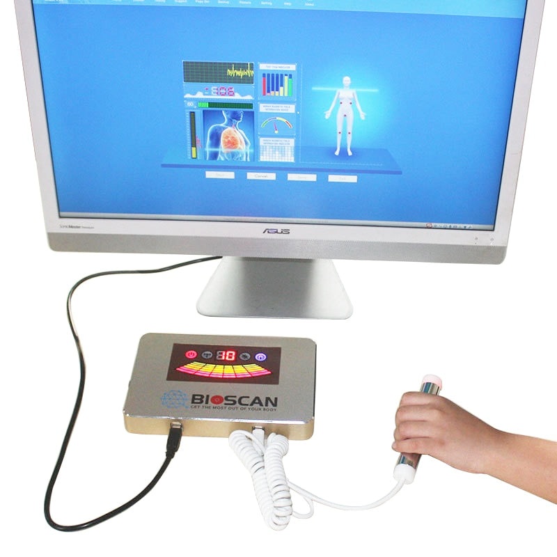 BIOSCAN Quantum Resonance Magnetic Analyzer Quantum Body Analyzer With Testing Probe 52 Reports For Sub-health Test