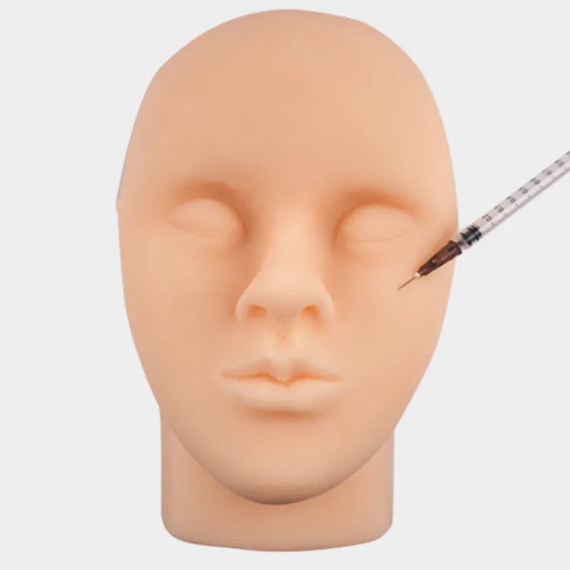 Micro-Shaping Human Head Model Silicone Simulation Facial Injection Suture Skin Pad Kit Dummy