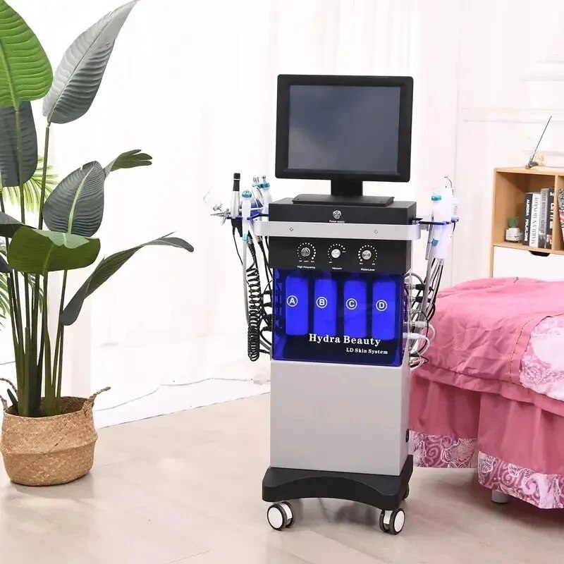 Multifunction Oxygen Hydra Dermabrasion Skin Care Machine Facial Ultrasonic Cleaning Rejuvenation Remove Blackhead Face Lifting