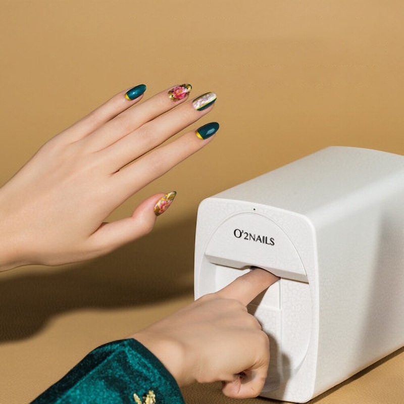 O’2nails Digital Mobile Nail Art Printer M1 – Portable Nail Painting Machine Smart Phone Control Wireless WiFi Signal Pack of Nail Gel Nail Polish Over