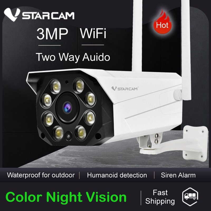 Vstarcam CS550 WIFI Bullet Camera 3MP Outdoor Waterproof Vandal-proof AI Humanoid Absent Detection Wifi Smart Home Security Cam