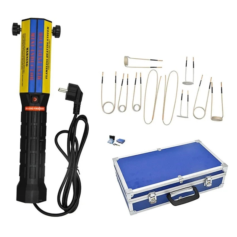 1000W Magnetic Induction Heater Kit 110V 220V Automotive 1000W Flameless Heat Induction Heating Machine 10 Coils Car Repair Tool