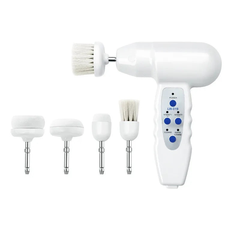 5 in 1 Electric Face Washing Cleansing Brushes Massage Rotary Body Facial Dead Skin Cuticle Cleanser Home Spa Beauty Care Device