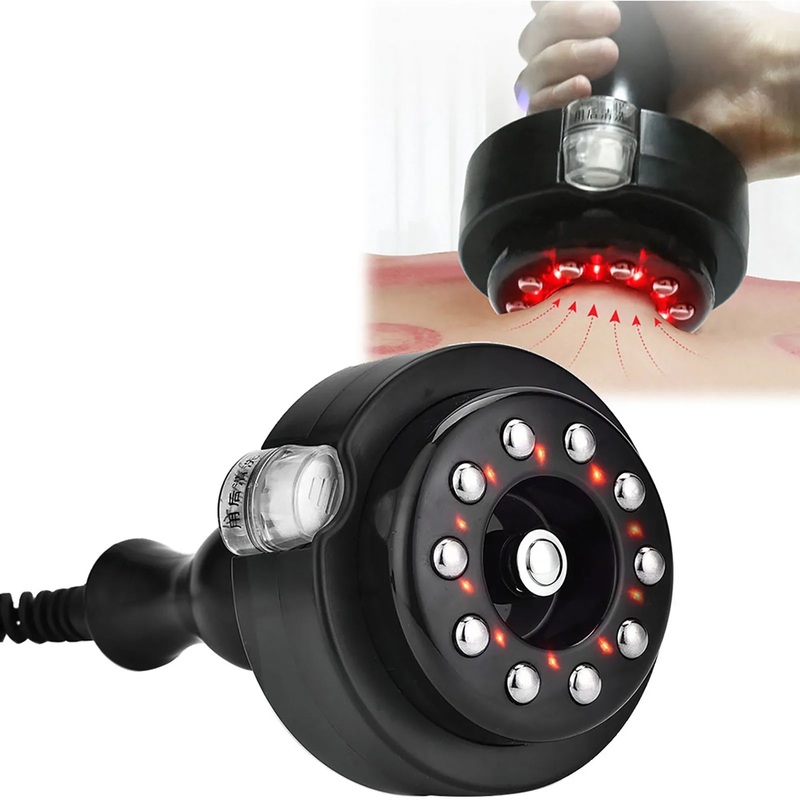 Electric Cupping Massager Vacuum Suction Cups Micro-current Heating Guasha Scraping Body Slimming Fat Burning Anti-Cellulite