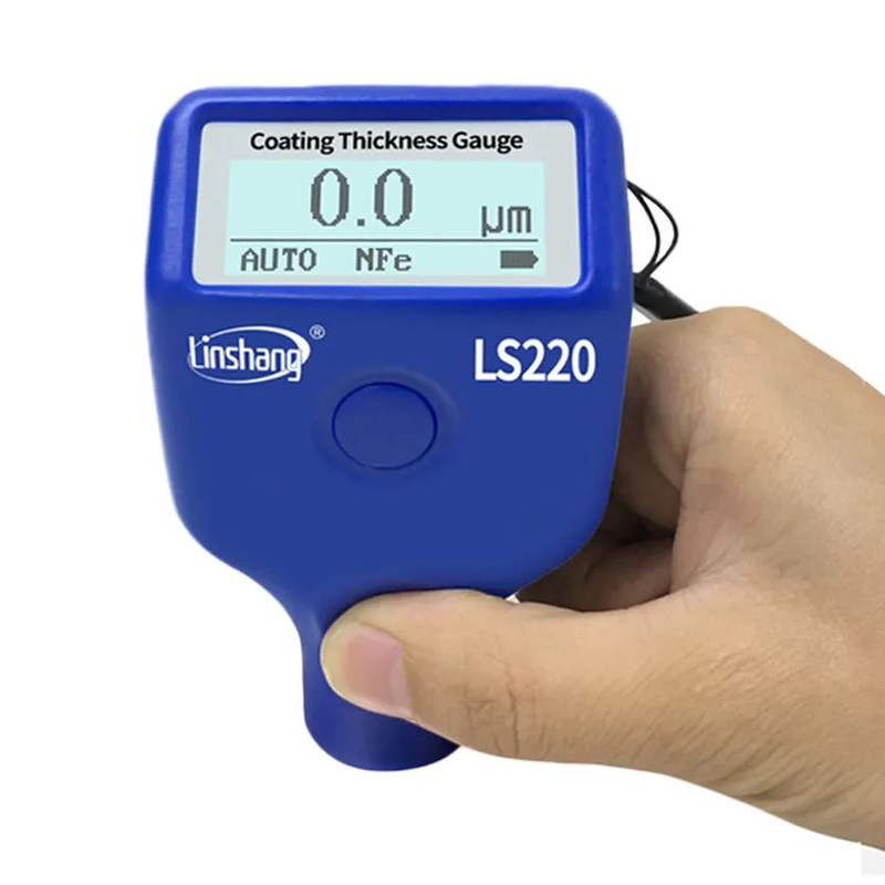 Paint Coating Thickness Tester 0-2000m 0.1m Fe NFe Probe Gauge LS220 for Auto Car Paint Film Thickness Gauge -20 LCD Screen