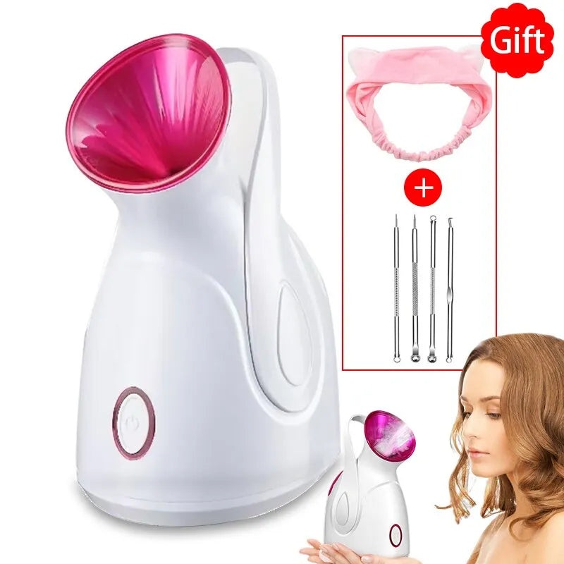 UV Electric Woman Beauty Facial Steamer Machine 280ml Household Skin Care Electric Deeply Cleaning SPA Face Sprayer Cleaner