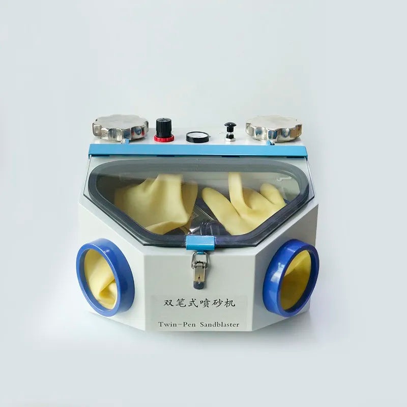 Dental double pen sandblasting box porcelain inner crown orthodontic bracket sandblasting machine