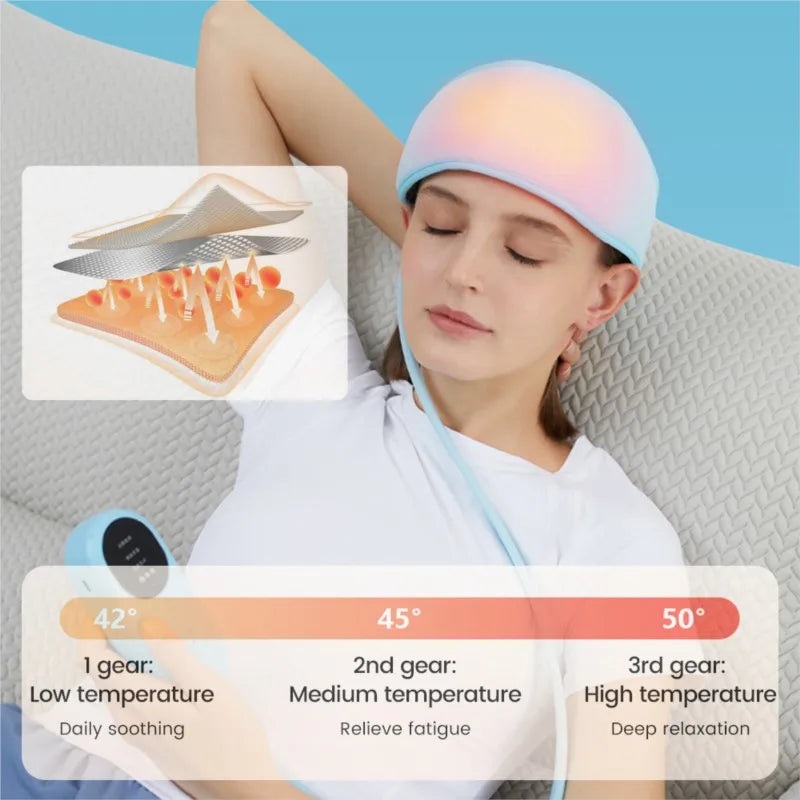 Head Air Bag Massage Headband Electric Air Pressure Massage Head Kneading Migraine Pressure Headache Pain Relief Insomnia