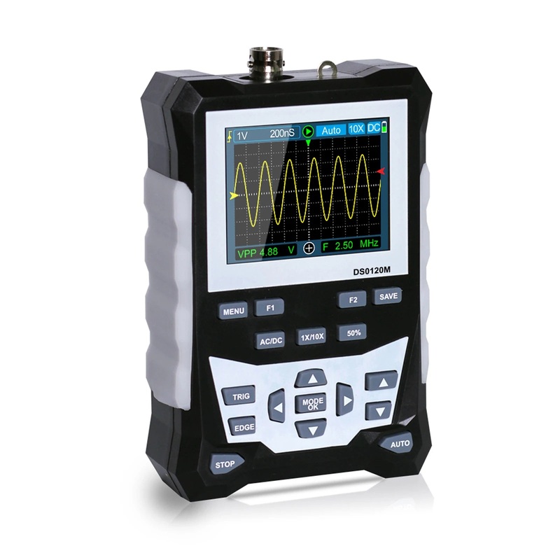 KKMOON DS0120M Professional Digital Oscilloscope 120MHz Bandwidth 500MSa/s Sampling Rate Digital Oscilloscope with Backlight