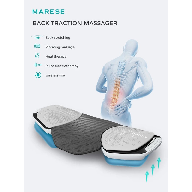 MARESE Electric Lumbar Traction Massager Heat Electrotherapy Vibration Massage Back Stretch Spinal Disc Herniation Pain Relieve
