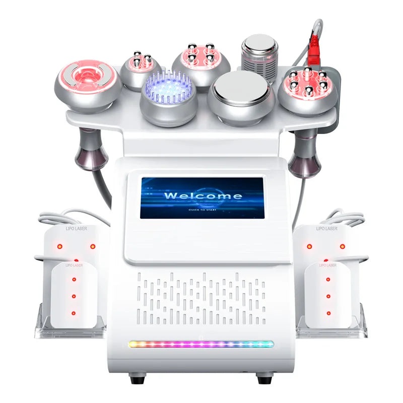 The Latest 9 In 1 80k Ultrasonic Cavitation Vacuum RF Laser Weight Loss Machine Suitable Body Sculpting Machine