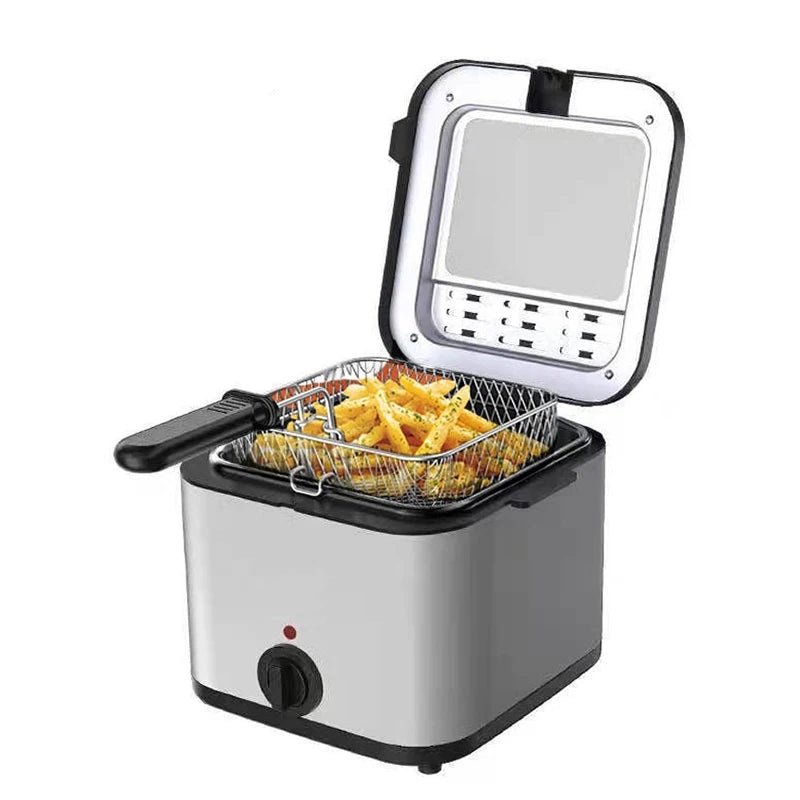 110V/220V Electric Deep Fryer 2.5L Deep Frying Pan Heating Oil Pot French Fires Fried Chicken Machine 1000W