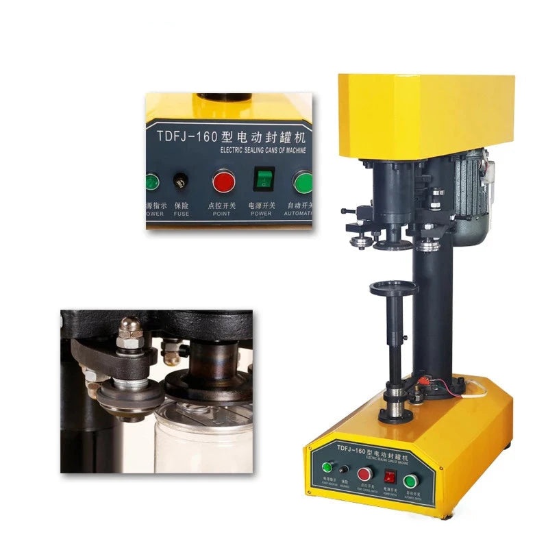 Automatic cans sealing machine plastic cans aluminum can sealing machine snacks dried fruit paper cans tin cans capping machine