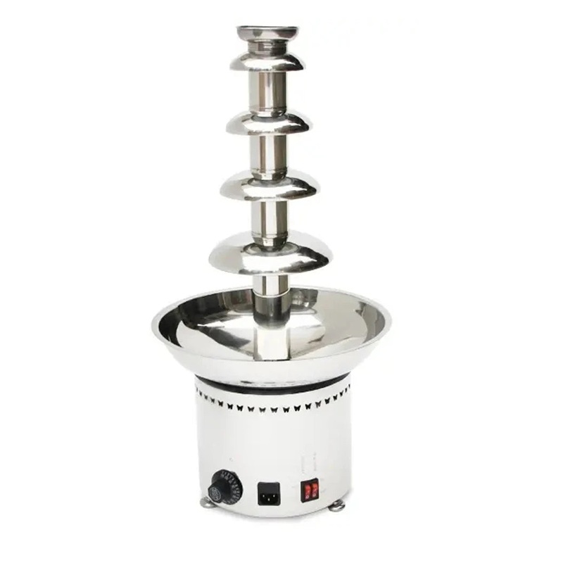 Electric 5 Tiers Commercial Wedding Chocolate Fountain Machine Chocolate Melting Furnace Chocolate Melter Chocolate Heating
