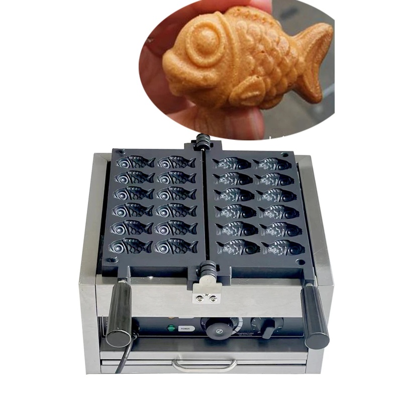 GCS electric/Gas type 12 mini fish cake 110v 220v Taiyaki Maker Machine Goldfish Waffle maker