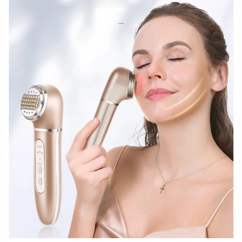 24k gold Thermal Maggie RF beauty device multi-point massage beads micro-current radio beauty instrument
