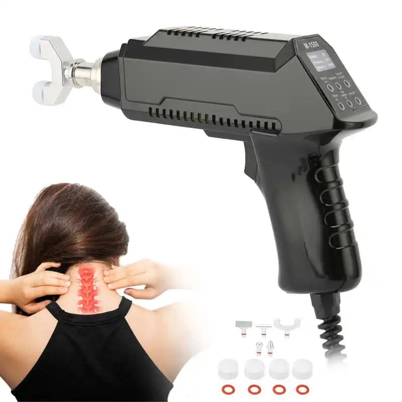 Electric Spine Massager 1500N Electric Chiropractic Adjusting Tool Adjuster 30-Level Cervical Spinal Correction Gun M-1500
