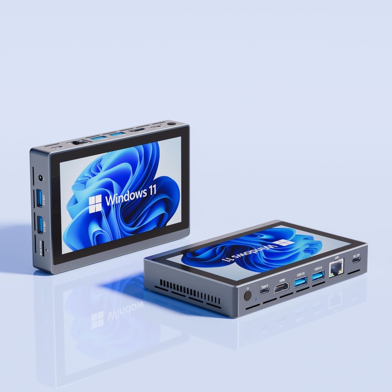 Higole 2 Pro Tablet Pad Industrial Windows 11 Tablet Mini PC 5.5 inch Touch Screen Mini Computer Fan Intel N5095 16GB+256GB+WIFI