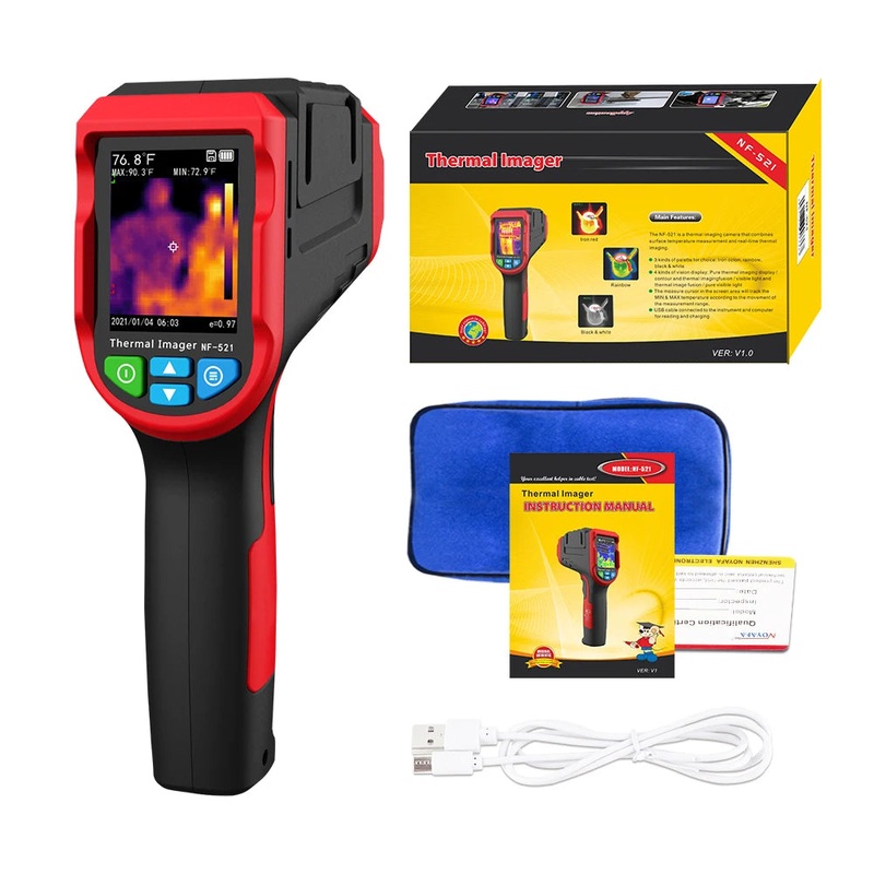 NF-521 Infrared Thermal Imager Sensor -10~400 Temperature Thermal Imaging Camera 2000 Pixels Imager Floor Heating Detector