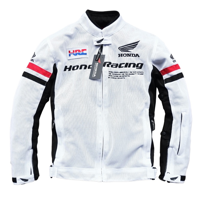 Honda Motorcycle Jacket Men Summer Mesh Breathable Motorcycle Jersey Racing Locomotive Shatter-Resistant Pull Clothing Removable Protection