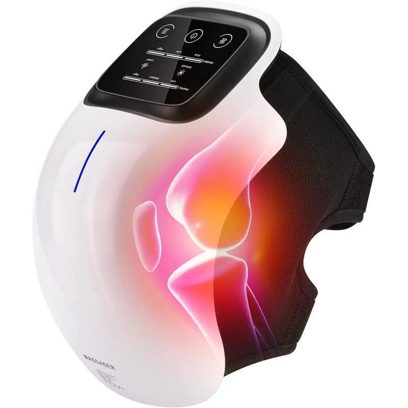 Knee Massager Infrared Heat and Vibration Knee Pain Relief for Swelling Stiff Joints Stretched Ligament and Muscles Injuries