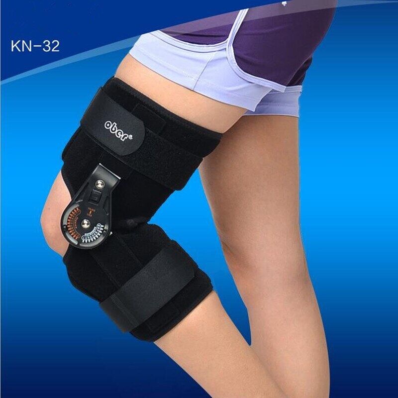 Support Ligament Sport Injury Adjustable Hinged Knee Orthosis Brace Orthopedic Splint Osteoarthritis Knee Pain Pads OBER