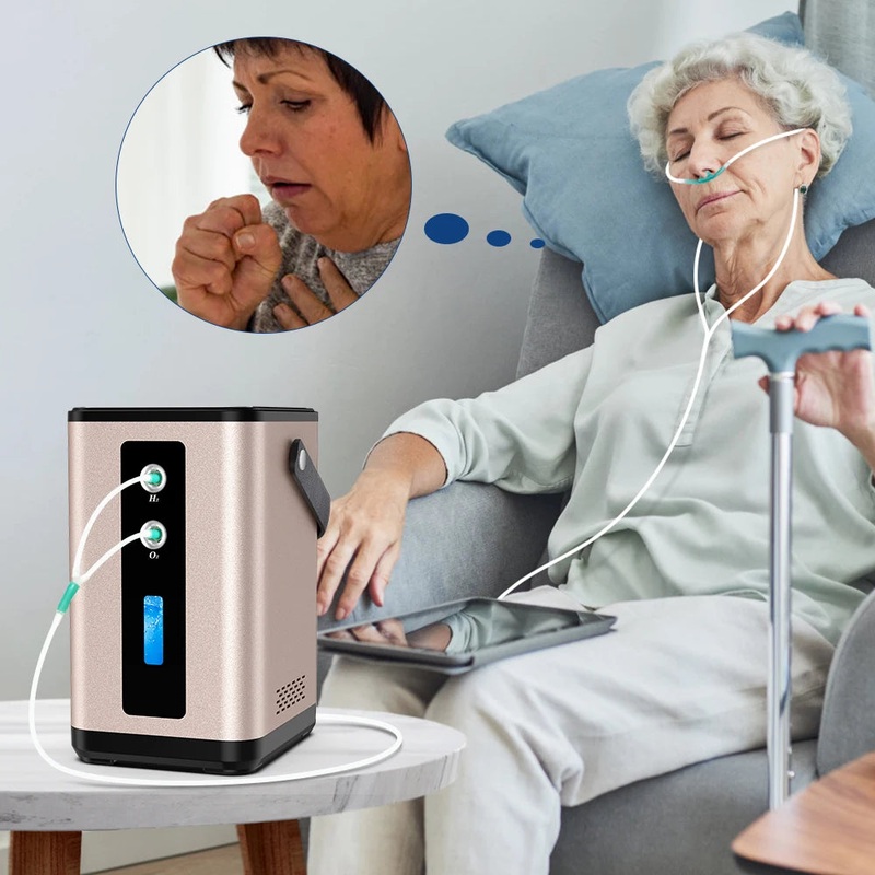 Suyzeko 450ML Oxygen Concentator Hydrogen Water Generator Hydrogen Inhalation Machine Ionizer 99.99% H2 Molecular Inhaler 2024