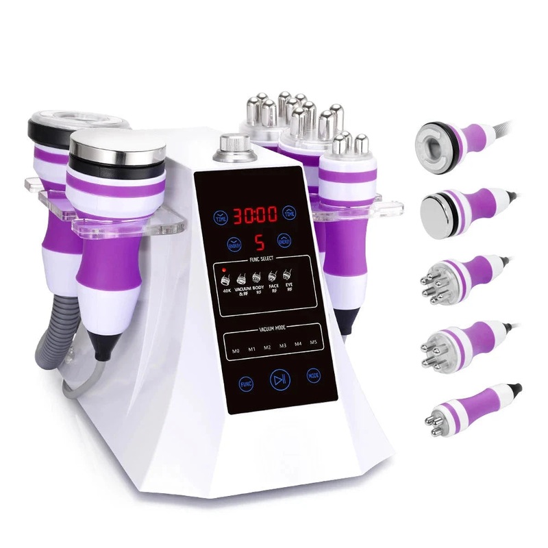 5 in 1 Multipolar RF Skin Tightening Vacuum 40K Cavitation Ultrasonic Celliute Slimming Spa Machine