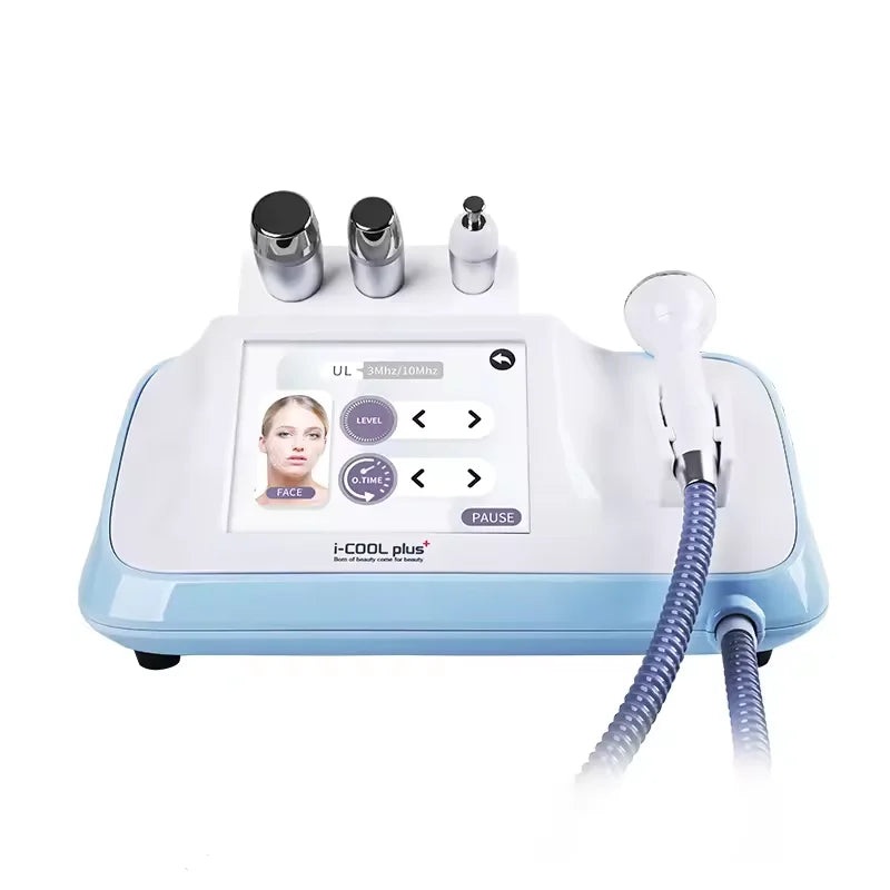 Korean i-Cool Plus Ultrasound Face Lift Beauty Device Deep Layer Anti-Aging Wrinkle Removal Skin Tightening Multifunction Machine