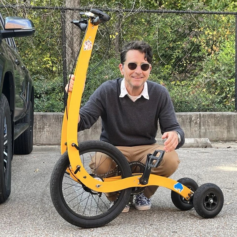 20 Inch Sports Fitness Half Bike, Stand Up Bike Without Seat Three Wheels Exercise