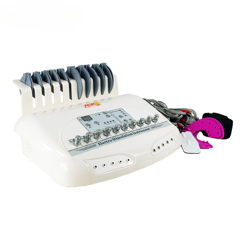 AURO New Russian Waves Microcurrent EMS Electric Muscle Stimulator Body Massager Weight Loss Electro Myostimulation Machine