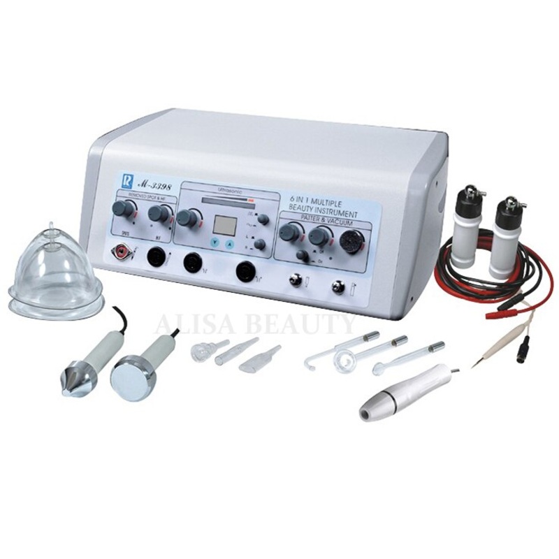 M-3398 6 in 1 Ultrasonic introduction of electrotherapy instrument for removing wrinkles blackhead skin and breast whitening Beauty Salon