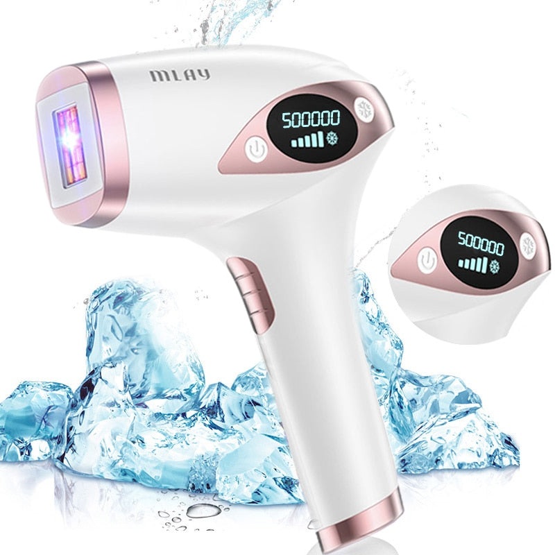 MLAY T4 Laser Hair Removal Device ICE Cold IPL Epilation 500000 Flashes IPL Painless Permanent Hair Removal