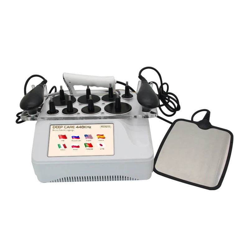 Tecar Physiotherapy Diathermy 448khz Anti-aging Pain Relief Massage Machine Multilingual System RET CET JMD Spain Technology Spa
