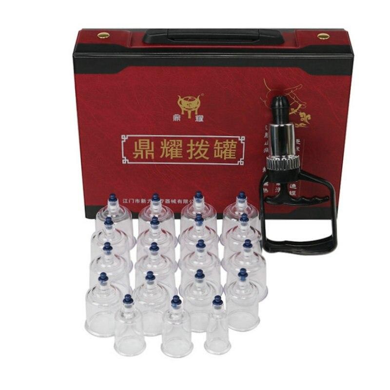 19pcs Acupunture Vacuum Cupping Set ventosa Suction Cans Cups jar Massager vacuum suction therapy cupping set cans Magnetic therapy for massage