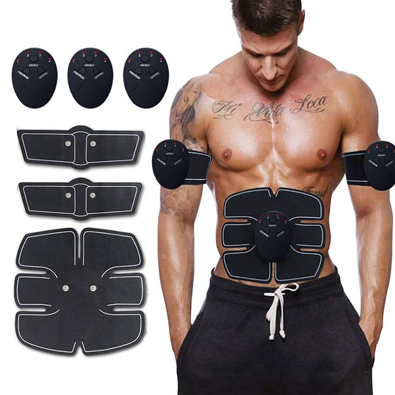ABS Stimulator Smart Fitness Powerful Wireless Electronic Muscle Stimulator Abdominal Muscle EMS Trainer Weight Loss Strengthen Slimming Massage With Big Box