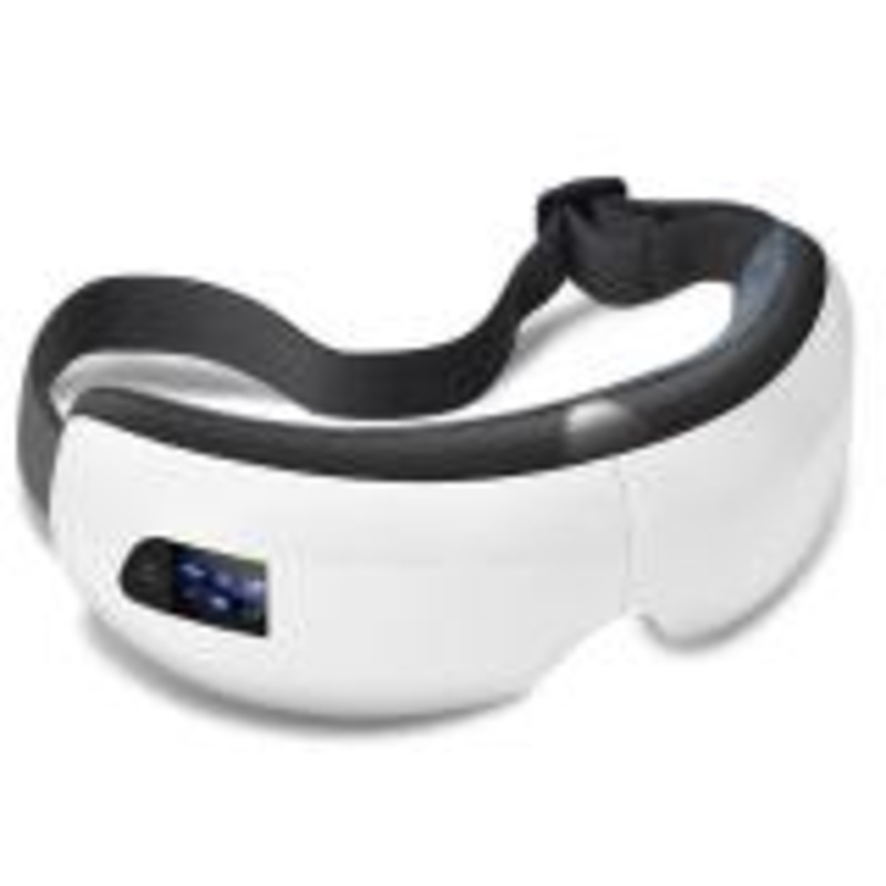 Eyes SPA Music SPA Electric Air pressure Eye massager . Wireless Vibration Magnetic heating therapy massage device.(White)