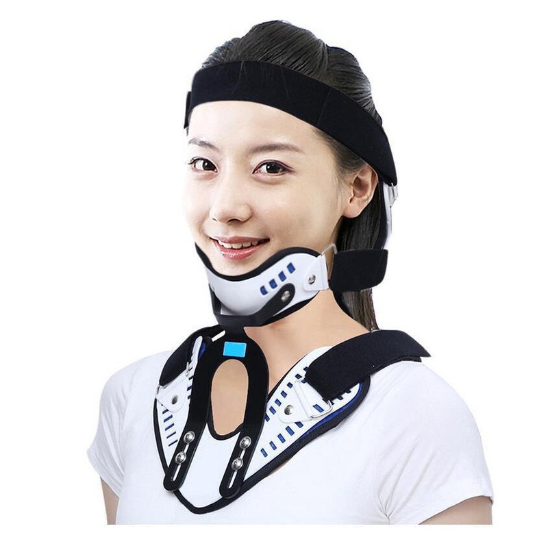 Neck Support Orthosis Adjustable Cervical Collar Device Fixed Traction Braces Vertebra Rehabilitation Head