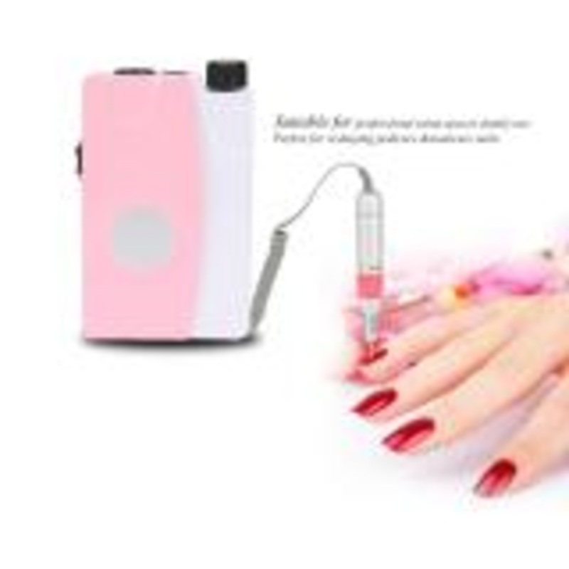 Portable Electric Nail Drill Machine Nail Polisher Rechargeable Pedicure & Manicure Machine 6 Bits Nail Art Nursing Kit