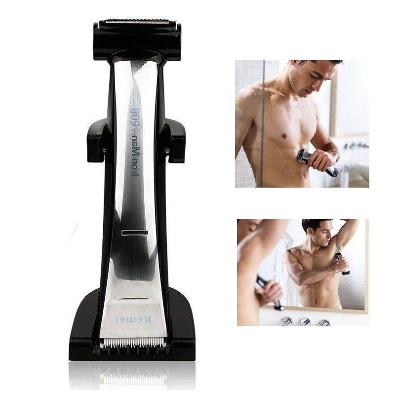 wet&dry rechargeable body groomer kit hair trimmer electric body shaver trimmer for men remover hair removal back arm leg