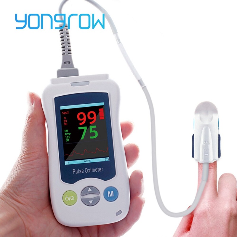 Yongrow Handheld Pulse Oximeter Rechargeable Portable Handheld Pulse Oximeter For Adult Infant Newborn Neonatal Child Baby Kids