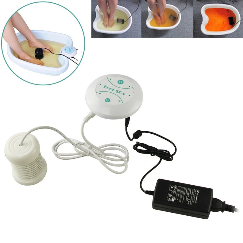 1Set Detox Machine Ion Cleanse Ionic Detox Foot Bath Aqua Cell Spa Machine Footbath Massage Detox Foot Bath Arrays Aqua Spa