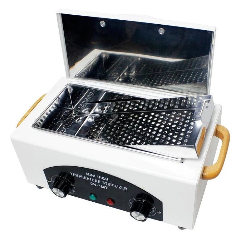 High Temperature Sterilizer For Nail Tools Hot Air Disinfection Stainless Steel