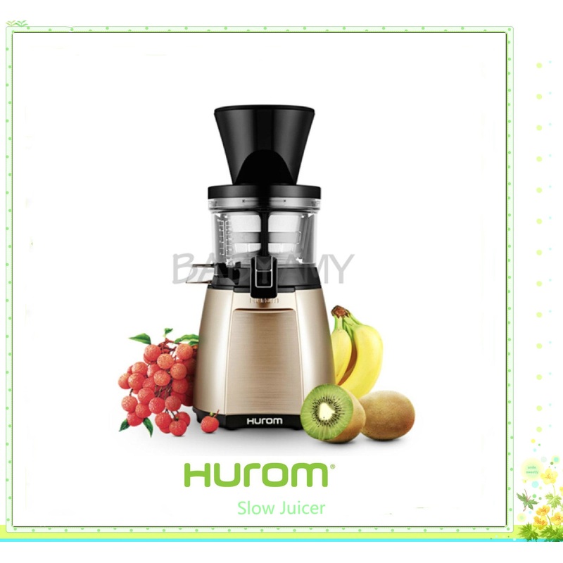 Hurom Slow Juicer HU19SGM Multifunctional Fruit and Vegetable Slow Juicer (Gold and Red)