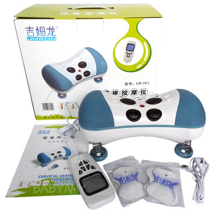 JMRON CR-701 Neck Traction Massager Electric Cervical Vertebra Massage Electronic Acupuncture Magnetic Therapy Heating Pillow