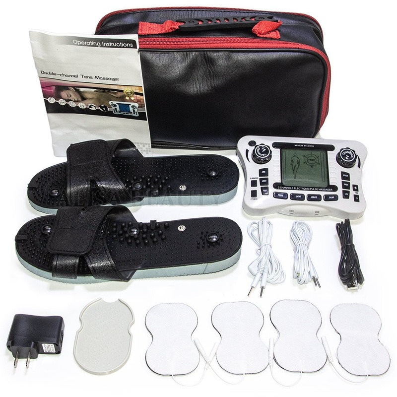 TENS UNIT 2 channel output TENS EMS pain relief Electrical nerve muscle stimulator Physiotherapy Digital therapy massager CE