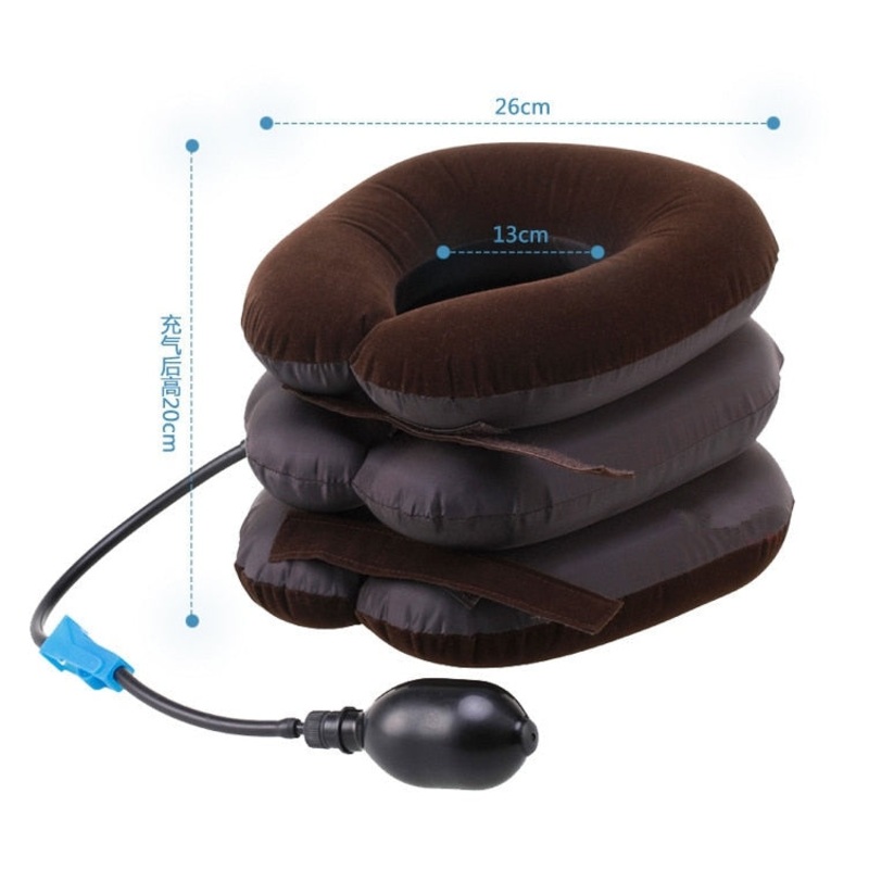 Cervical Neck Traction Device for Head & Shoulder Pain – Inflatable Neck Pillow / Cervical Traction Pillow Doctors Recommended