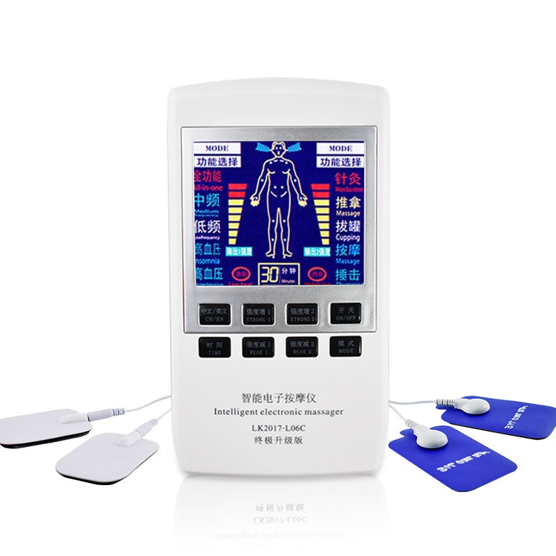 Electrotherapy Physiotherapy Pulse Massager Muscle Stimulator LCD Rechargeable Massage apparatus 110-220v