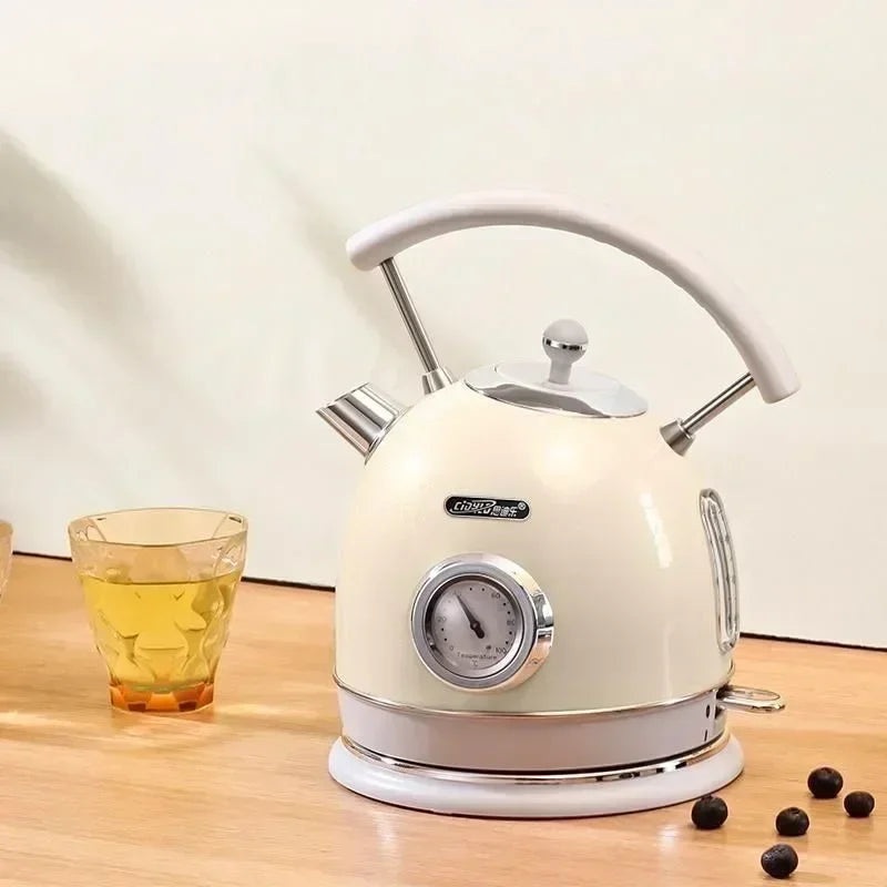 220V-240V Electric Water Kettle 1.8L 1800W 304 Stainless Steel With Thermometer Electric Boiling Coffee Tea Pot
